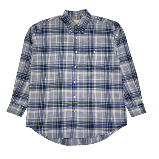 Casual Club 90's Vintage Blue & Yellow Check Shirt Uk Men's Medium