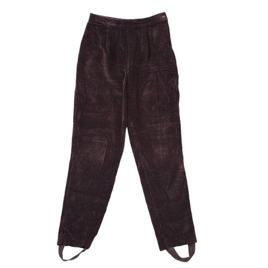 St Michael 90s Brown Corduroy Trousers With Foot Strap Womens UK12 W27 L27