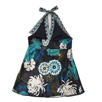 New Look Y2K Floral Halter Neck Party Top Women's 14