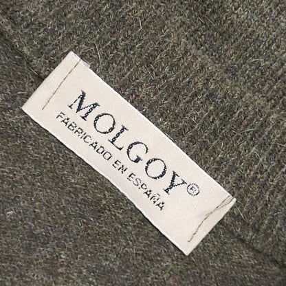 Molgoy Y2K Vintage Green Argyle Lambswool Blend V-Neck Jumper Men's Size XLarge