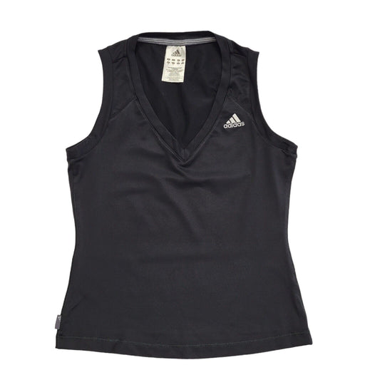 Adidas Vintage 90's Black Sports Sleeveless Tank Top Womens UK Size 12