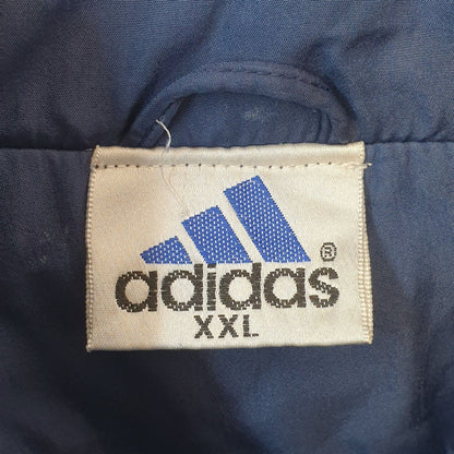 Adidas 90s Vintage Blue High Neck Zip Up Track Jacket Men's Size XXL