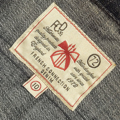 French Connection Blue 90s Vintage Button Denim Jacket Uk Women's Size 10