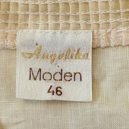 Moden 80s Vintage Yellow Long Sleeve Button-Up Blouse Women's 16-18