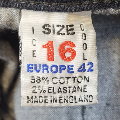 Ice Cool Y2K Vintage Black Glitter Bootcut Denim Jeans Women's Size 16 W34 L29