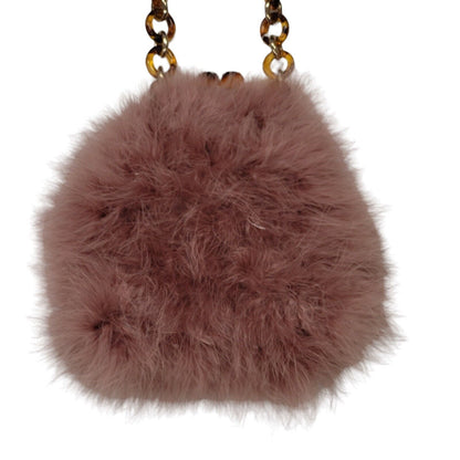 Topshop Pink Faux Fur Small Shoulder Bag Uk Women's Size  8" x 8.5" Bnwt