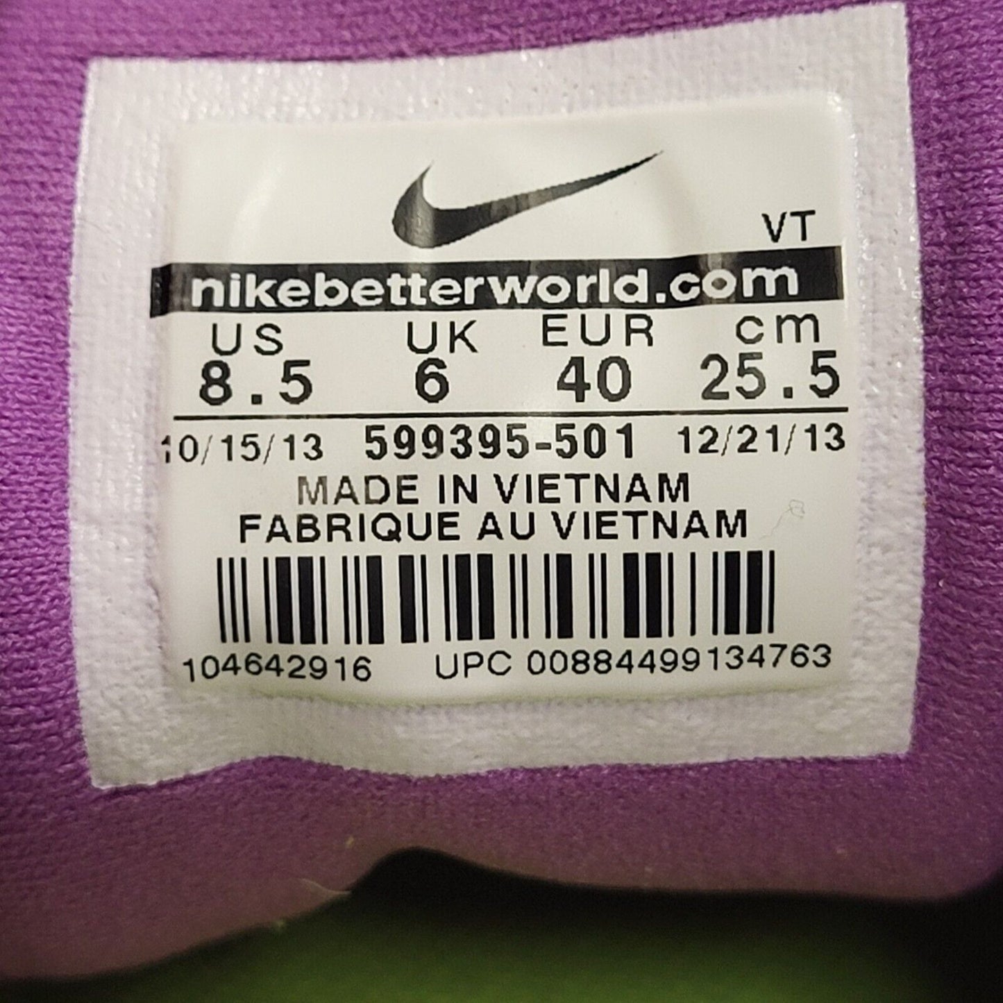 Nike Lunarglide Purple Lace-up Sports Casual Trainers Uk Women's Size 6