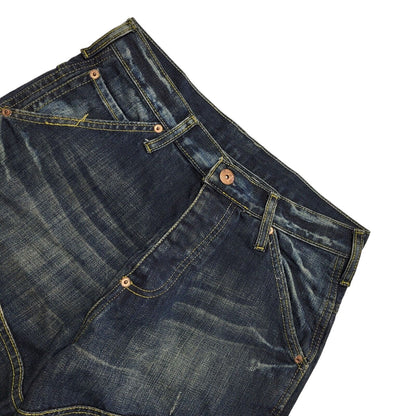 Apt 04 90s Dark Blue Straight Leg Denim Jeans Uk Men's Size S W30 L34
