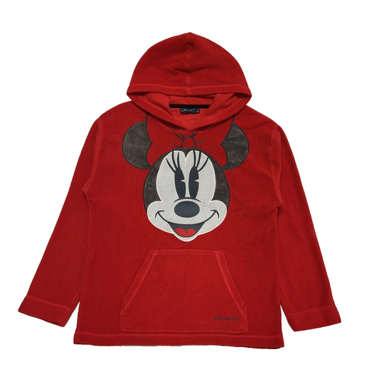 Disneyland Vintage 90s Red Fleece Hoodie Uk Women's Size XL