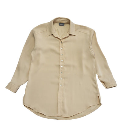 Wallis Vintage 90s Yellow Relaxed Fit Long Sleeve Shirt UK Women's Size 10