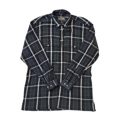 Timberland 90s Vintage Green & Black Check Oversized Shirt Men's Size Medium