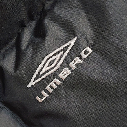 Umbro Y2k Black Zipped Over-sized Sports Jacket Uk Men's Size Large