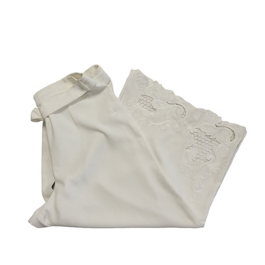 River Island Luxe Modern White belted Wide Leg Trouser Womens UK 16 W34 L23 BNWT