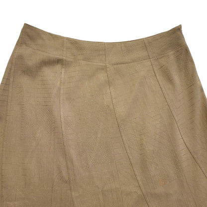 Stephen Vintage 90's Brown Long A-Line Skirt Womens UK 16 W34