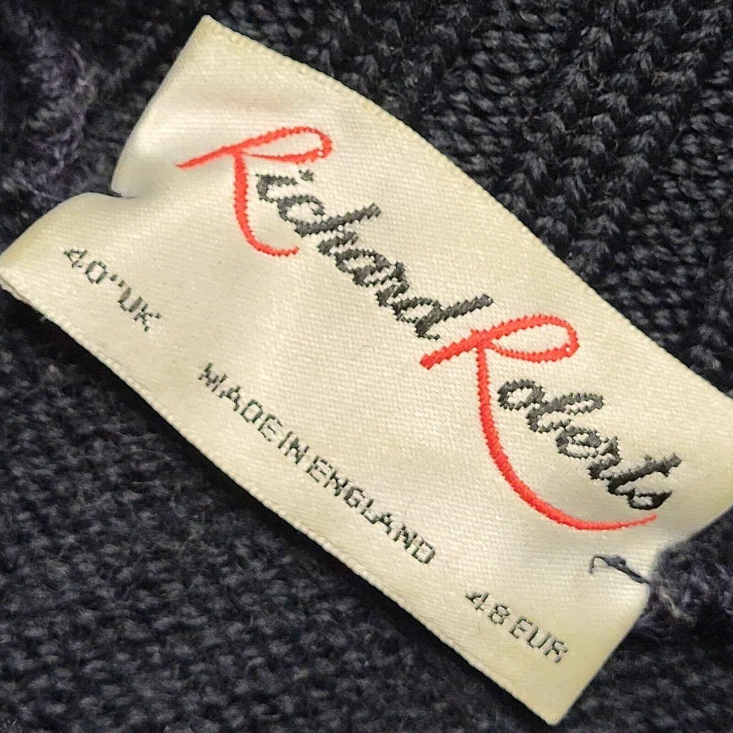 Richard Roberts Vintage 80's Navy Blue Jumper Uk Men's Size M