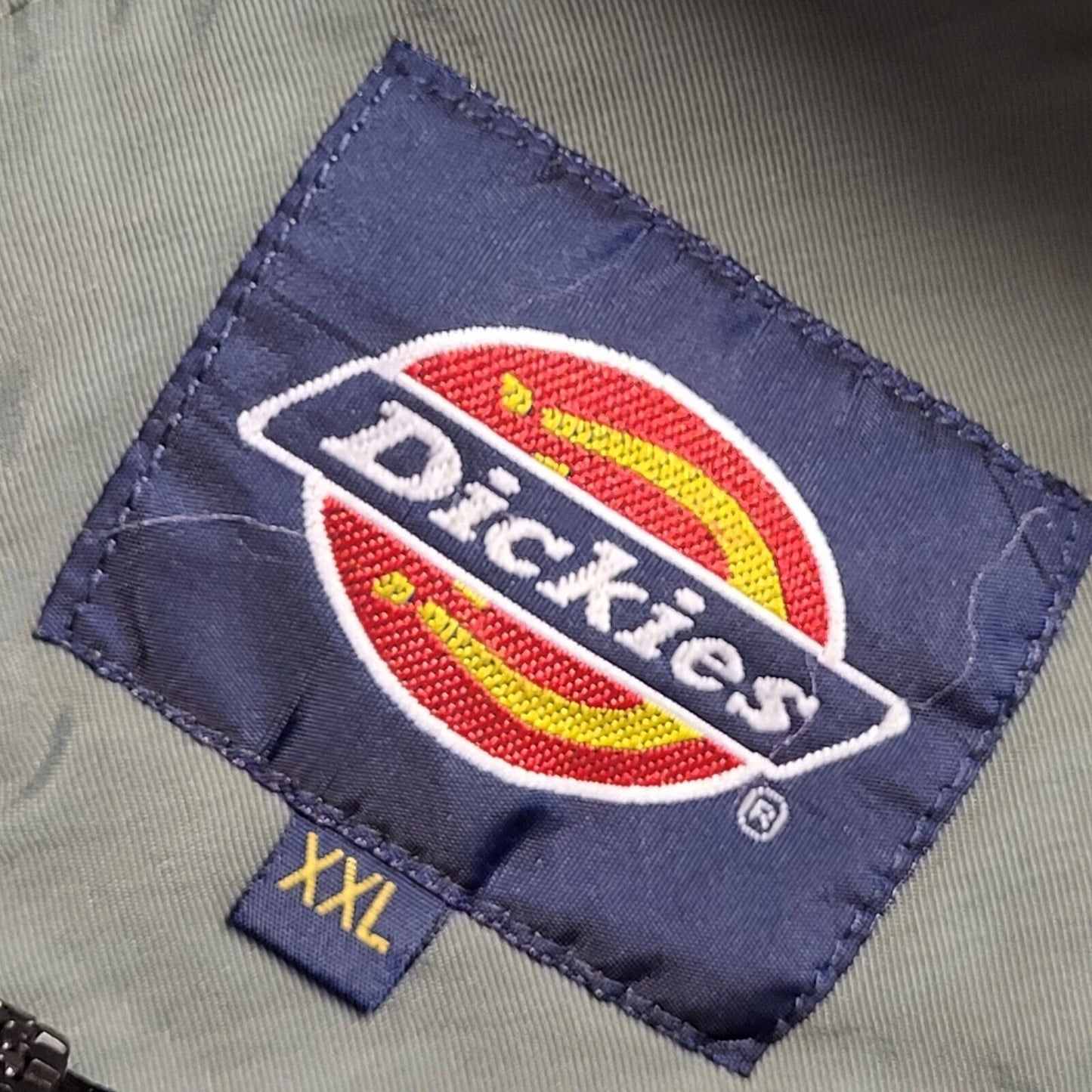 Dickies Green Sleeveless Y2k Zipped Gilet Uk Men's Size 2XL