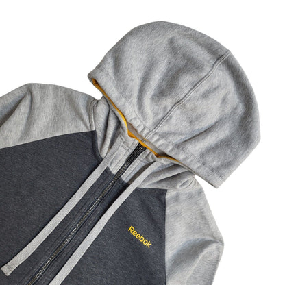 Reebok Grey Orange Zipped Sweatshirt Hoodie UK Women's Size XS
