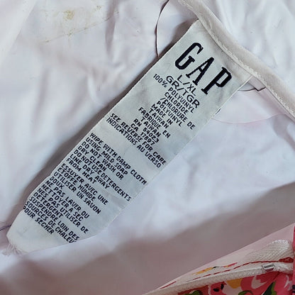 GAP 90s Pink & white Floral Check Raincoat Uk Women's Size L/XL