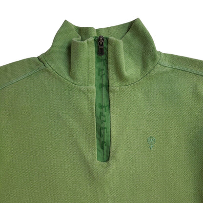 Fat Face Green 1/4 Zip Vintage 90's Sweatshirt UK Women's 14