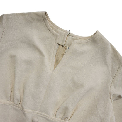 70s Vintage Devonshire Lady Cream Long Sleeved Fit t& Flare Dress Women's 16