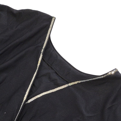 70s Vintage Rampil Black Belted Wrap Fit & Flare Dress Women's Size 10 Bnwt