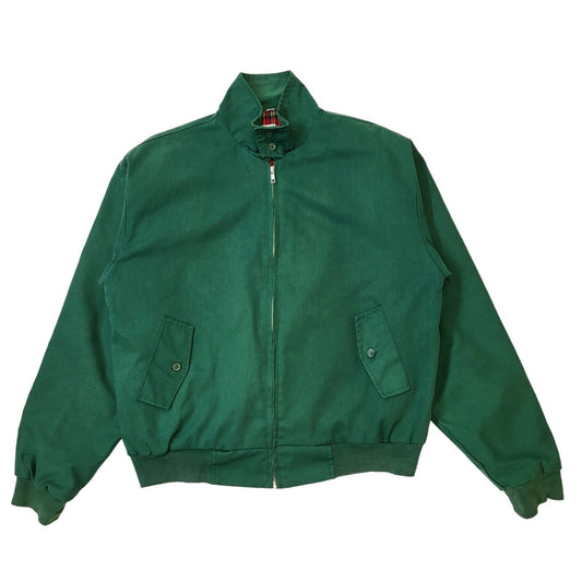 80s Vintage Mod Green Zipped Bomber Jacket Men's Size Medium Eu 50