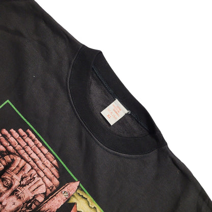 Spirt Of Africa 80s Vintage Black Round Neck Sweatshirt Uk Women's Size XL