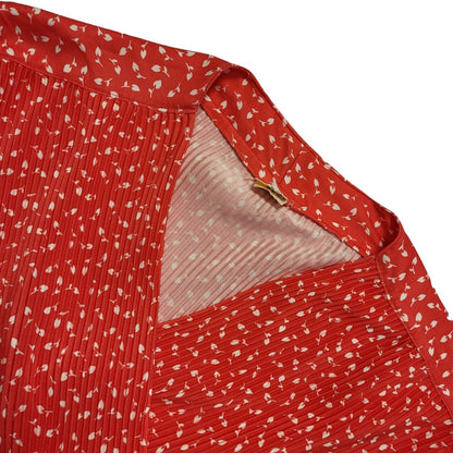 Vintage 80s Red & White Sleeveless Daywear Dress Uk Women's Size 12