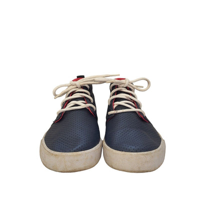 Lacoste Navy Blue & Red-up Sports Casual Trainers Uk Men's Size 9