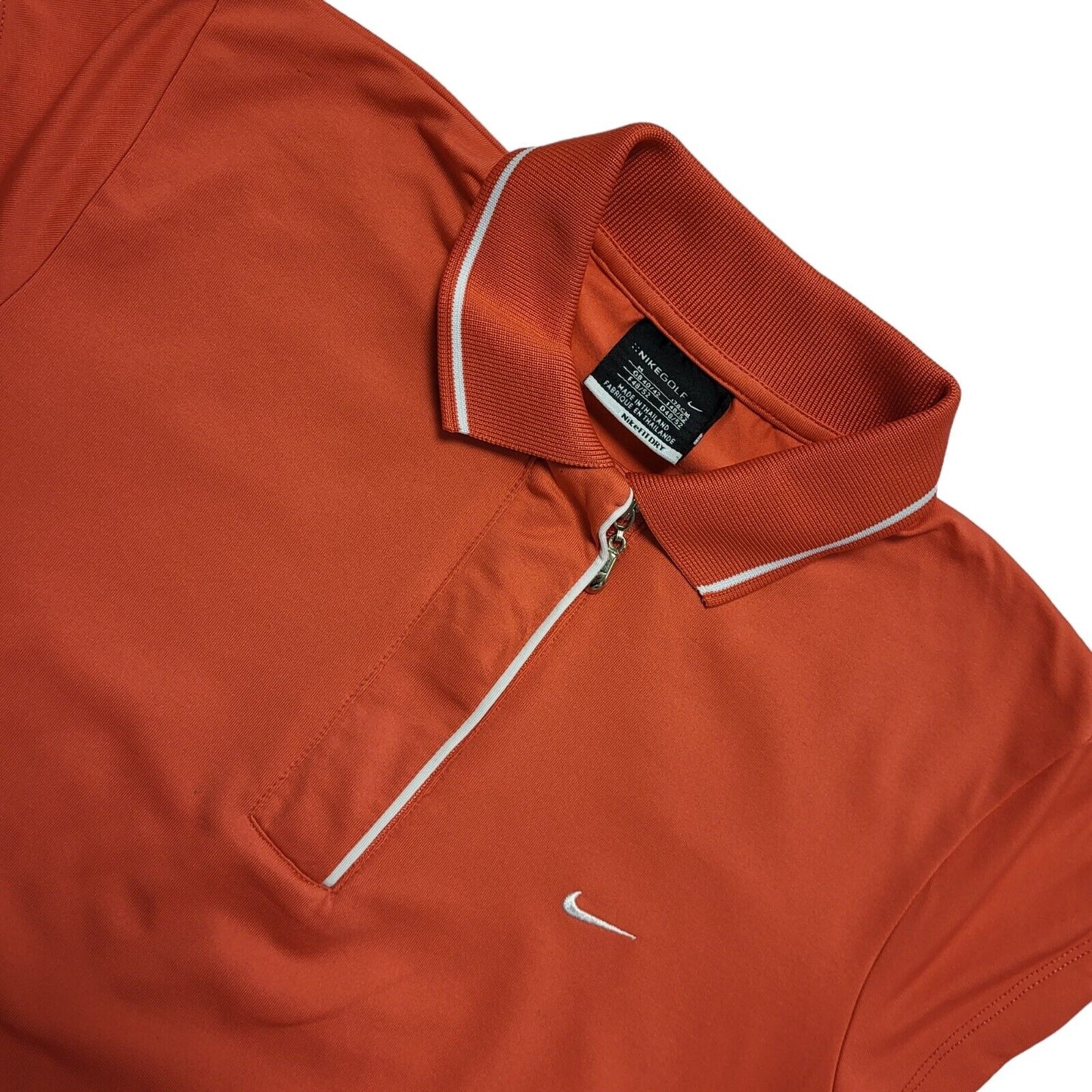 Nike Golf Peach White Trim Slim Fit Polo Shirt Uk Women's Size 12