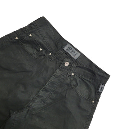 Versace Vintage 90's Black Straight Leg Jeans Uk Women's Size 10 W28 L27