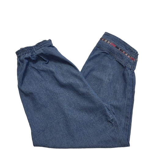 Vintage 90s Dark Blue Tapered Denim Jeans Women's Size Large W30 L23