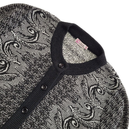 Sarah Dunnway Grey Black 80s Vintage Button Cardigan Uk Women's Size XL / XXL