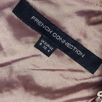 French Connection Y2K Pink Sequin Evening Dress Womens Uk Size 8