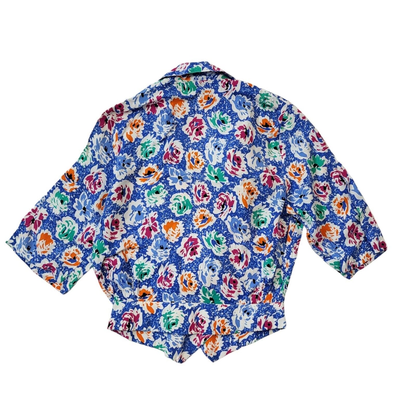 Sixth Sense C&A 80s Vintage Floral Button Up Blouse Women's 10