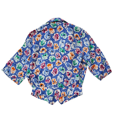 Sixth Sense C&A 80s Vintage Floral Button Up Blouse Women's 10