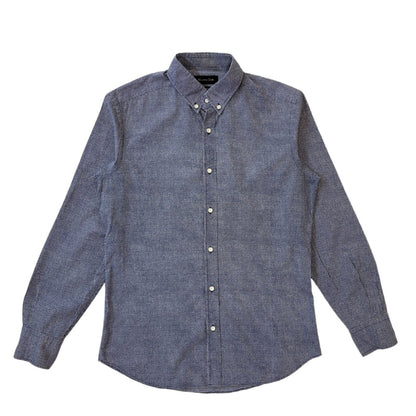 Massimo Dutti Y2K Vintage Blue & White Check Shirt Men's Size Small