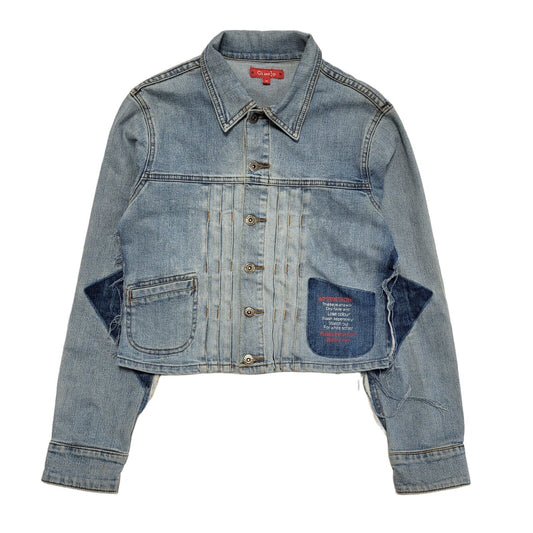 Gi & Jo Blue 90s Vintage Button Denim Jacket Uk Women's Size Medium
