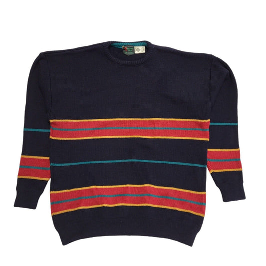 Abercrombie & Fitch 90's Blue & Red Striped Jumper Mens UK XL