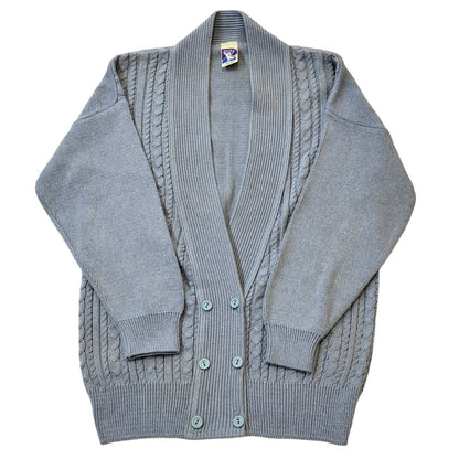 Yessica 80s Vintage Pale Blue Button Up Cardigan Women's One Size XL/XXL