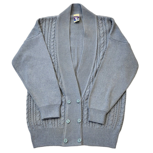 Yessica 80s Vintage Pale Blue Button Up Cardigan Women's One Size XL/XXL
