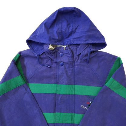 Nautica 90s Vintage Blue Zip Up Hooded Jacket Men's Size XL
