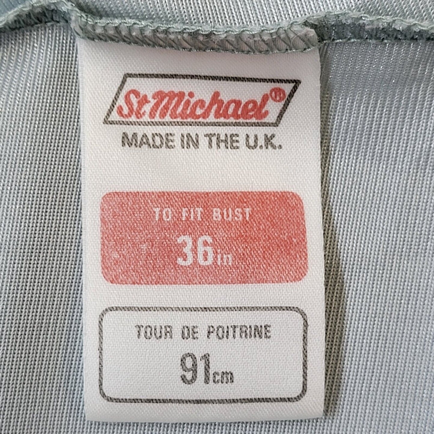 St Michael M&S 80's Vintage Light Blue & White Nightie Womens UK S EU 36