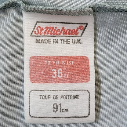 St Michael M&S 80's Vintage Light Blue & White Nightie Womens UK S EU 36
