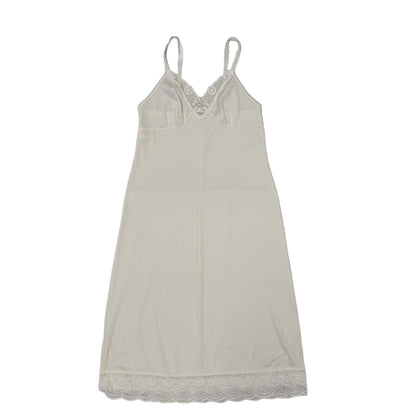 St Michael Vintage 70s White Sleeveless Night Dress Uk Women's Size 12