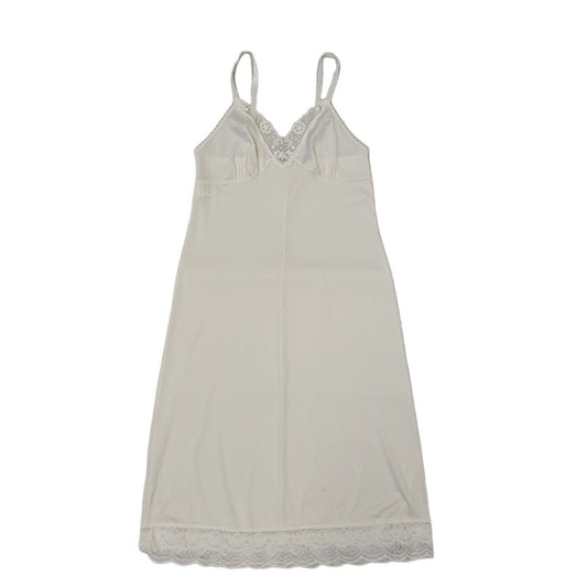 St Michael Vintage 70s White Sleeveless Night Dress Uk Women's Size 12