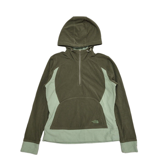 The North Face Hooded Green 1/4 Zip  Fleece Womens UK Medium