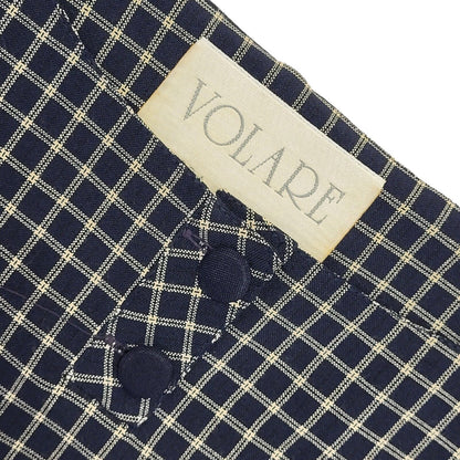 90s Vintage Volare Navy Check Pencil Daywear Dress Women's Size 14