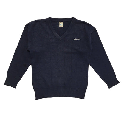 Adidas Navy Blue Vintage 90s Crew Neck Jumper Uk Men's Size Small