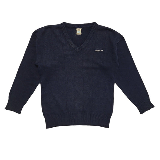 Adidas Navy Blue Vintage 90s Crew Neck Jumper Uk Men's Size Small